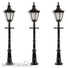 Faller 180112 - LED-Parklaternen, Sechskantlaterne mit Krone, 3 Stück
