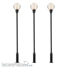 Faller 180113 - LED-Parklaterne, Kugel-Aufsatzleuchte, warmweiß, 3 Stück