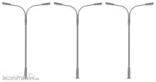 Faller 180120 - LED-Kofferleuchte, zweiarmig, kaltweiß, 3 Stück