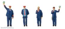 Faller 180237 - Figuren-Set mit Sound-Effekt Bahnpersonal & Schaffnerpfiff