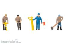 Faller 180238 - Figuren-Set mit Mini-Sound-Effekt Gleisbauarbeiter & Tremolo