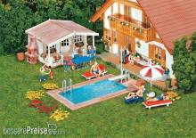 Faller 180542 - Swimming-Pool und Gartenhaus