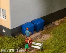 Faller 180914 - 2 Blaue Mülltonnen