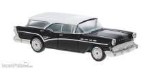 Brekina 18177 - Brekina, Buick Century Caballero, schwarz/weiss, 1957, 1:87