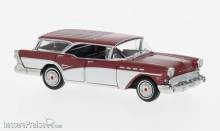 Brekina 18181 - Brekina, Buick Century Caballero, dunkelrot/weiss, 1957, 1:87