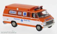 Brekina 18305 - Brekina, Dodge B 200 Ambulance, 1975, Transcon, 1:87