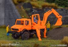 Kibri 18480 - Spur H0 UNIMOG mit Aufbaubagger