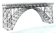 Hack Brücken H0 19010 - Hochbogenbr. 60cm (Müngstener Brücke Mittelteil) 2-gl - Typ M60