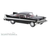 Brekina 19680 - Brekina, Plymouth Fury, schwarz/weiss, 1958, 1:87