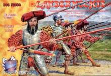 DDS DDS72004 - 1:72 Landsknechts, XVI-XVII century, set #2