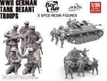 Border Model BR-005 - WWII German Tank Troops (5 pcs. Resin Figures)