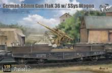 Border Model BT-044 - German 88 mm Gun FlaK 36 w/ SSys Wagon