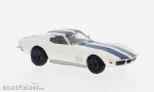 Brekina 19991 - Brekina, Chevrolet Corvette C3, weiss/blau, 1967, 1:87