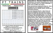 PT Trains 200003 - Set Wasserdecals Piktogramme giftige und korrosive Stoffe