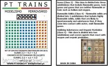 PT Trains 200004 - Set Wasserdecals Piktogramme Gase, entflammbare Stoffe