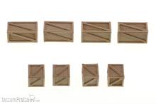 Trains4you 200102 - Holzkisten Set im Maßstab 1:87, braun, 8 Stück (4 große Kisten und 4 kleine Kisten)