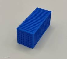 Trains4you 200136 - Container 20ft, blau, 1 Stück im Maßstab 1:45 (Spur 0)