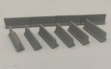 Trains4you 200174 - 5 Stück Beton Abperrung, Spur G