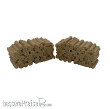 Trains4you 200245 - H0 - Brennholzstapel 1m, 2 Stk, freistehend, helles Holz
