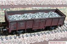 Modellbahn-Bachmann 2010205 - Granit-Schotter für Tillig, für den 2-achs. off. Güterwagen Ommu (Art.- Nr. 14210 u.ä.) Größe: 69 x 20 mm