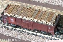 Modellbahn-Bachmann 2010211 - Stammholz quer für Tillig, für den 2-achs. off. Güterwagen Ommu (Art.- Nr. 14210 u.ä.) Größe: 69 x 20 mm
