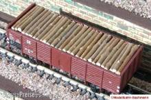 Modellbahn-Bachmann 2010311 - Stammholz quer für Tillig, für den 2-achs. off. Güterwagen Omu (Art.-Nr. 14270 u.ä.) Größe: 62 x 22 mm