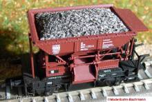 Modellbahn-Bachmann 2011405A - Schotter Granit für Tillig, für den 2-achs. Schotterwagen Talbot
