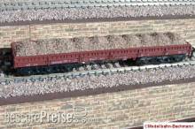Modellbahn-Bachmann 2030406B - Kies fein für TT-Club und Schirmer, für den 6-achs. Niederbordwagen Sas, Größe: 117 x 20 mm