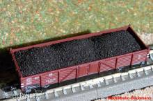 Modellbahn-Bachmann 2070214 - Braunkohle für Jago, Karsei, Heris un Schirmer, für den 2-achs. off. Güterwagen Ommru Linz (Art.-Nr. 80025 u.ä.) Größe: 70 x 21 mm