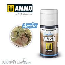 AMMO by MIG Jimenez A.MIG-0711 - ACRYLIC WASH Black Wash