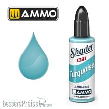 AMMO by MIG Jimenez A,MIG-0746 - MATT SHADER Turquoise