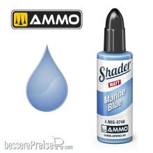 AMMO by MIG Jimenez A,MIG-0748 - MATT SHADER Marine Blue