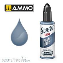 AMMO by MIG Jimenez A,MIG-0749 - MATT SHADER Night Blue