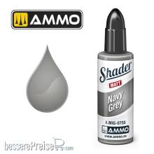 AMMO by MIG Jimenez A,MIG-0755 - MATT SHADER Navy Grey