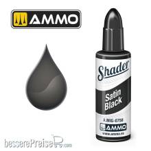 AMMO by MIG Jimenez A,MIG-0758 - MATT SHADER Satin Black