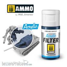AMMO by MIG Jimenez A.MIG-0803 - ACRYLIC FILTER Dark Blue