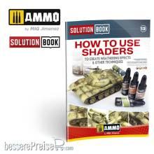 AMMO by MIG Jimenez A,MIG-6524 - SOLUTION BOOK 13 - How to Use Shaders (English, Castellano, Francais, Deutsch)