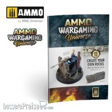 AMMO by MIG Jimenez A.MIG-6930 - AMMO WARGAMING UNIVERSE Book 11 - Create your own Rocks (Multilingual Book)
