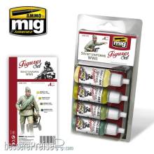 AMMO by MIG Jimenez A.MIG-7023 - Soviet uniforms WWII Figures Set