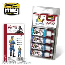AMMO by MIG Jimenez A.MIG-7025 - Luftwaffe WWII Pilot Figures Set