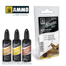 AMMO by MIG Jimenez A.MIG-7328 - SHADER Set Warm Colors