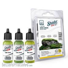 AMMO by MIG Jimenez A,MIG-7330 - Matt SHADER Set Moss Green