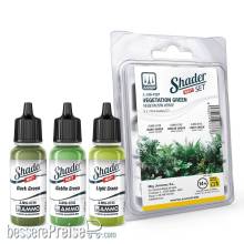 AMMO by MIG Jimenez A,MIG-7337 - Matt SHADER Set Vegetation Green