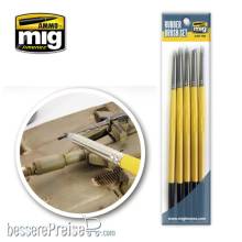 AMMO by MIG Jimenez A.MIG-7606 - Rubber Brush Set