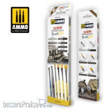 AMMO by MIG Jimenez A.MIG-7612 - Extreme Weathering Diorama Brush Set
