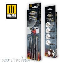 AMMO by MIG Jimenez A.MIG-7622 - AMMO WARGAMING UNIVERSE - Miniature Premium DIO DRYBRUSH Brush Set