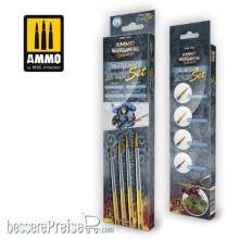 AMMO by MIG Jimenez A.MIG-7623 - AMMO WARGAMING UNIVERSE - Shaders & Washes Brush Set