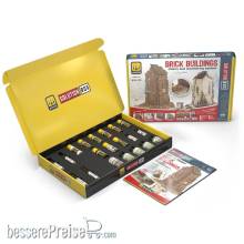 AMMO by MIG Jimenez A,MIG-7710 - SOLUTION BOX 09 - Brick Buildings Colors and Weathering System