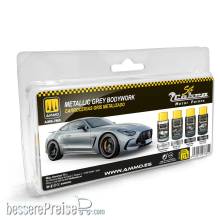 AMMO by MIG Jimenez A,MIG-7865 - Cobra Motor Metallic Grey Bodyworks Set