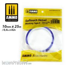 AMMO by MIG Jimenez A.MIG-8242 - Softouch Velvet Masking Tape 3 (10mm x 25M) 